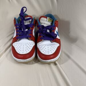 Nike Dunk Low X LeBron James Fruity Pebbles Red Sneakers DH8009-600 Mens Size 12